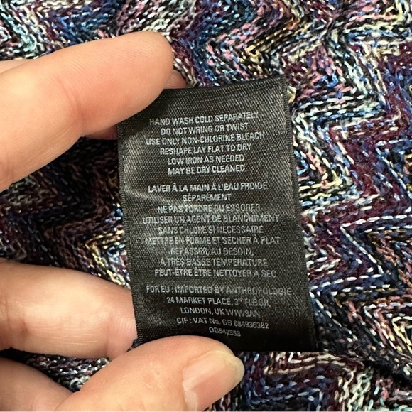 Maeve Anthropologie Westwater Knit Dress chevron sz S - Picture 8 of 10